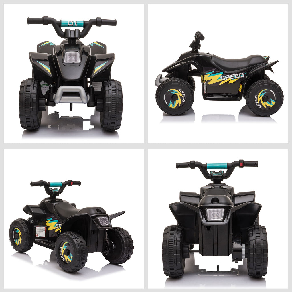 Easycomfort Quad Elettrico per Bambini 18-36 Mesi with Batteria Ricaricabile da 6V, 72x40x45.5 cm, black