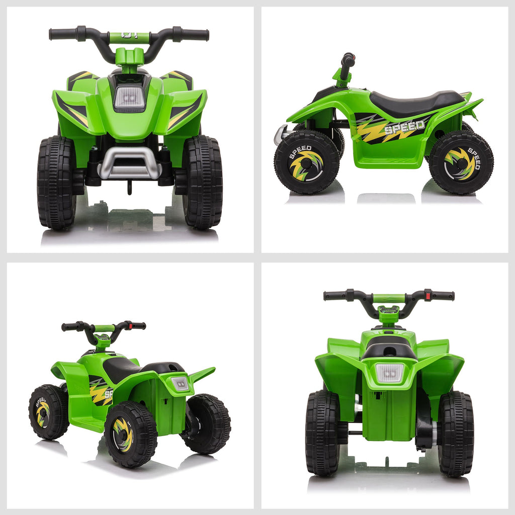 Easycomfort Quad Elettrico per Bambini with Batteria Ricaricabile 6V e Marcia Avanti e Indietro, 72x40x45.5 cm, Verde