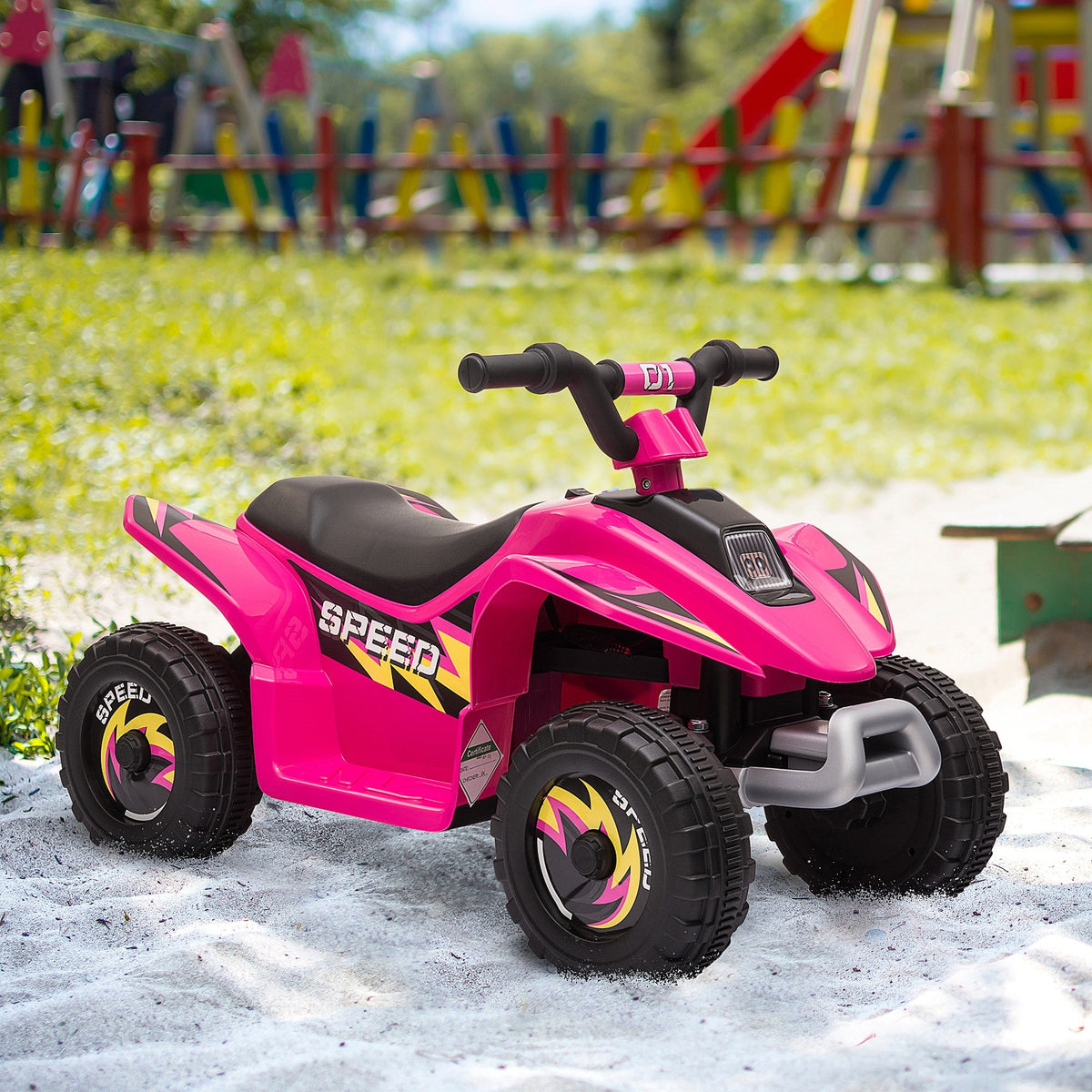 EasyComfort elektrische kinderquad 6V, 2.8–4.6 km/u, roze