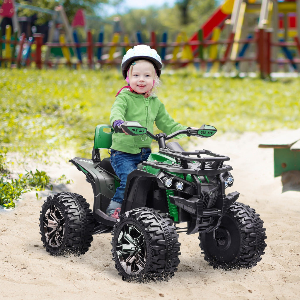 Easycomfort Quad per Bambini Elettrico 12V with Fari e Batteria Ricaricabile, Età 3-5 Anni, 100x65x73cm, Verde