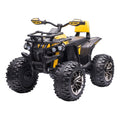 Easycomfort Quad per Bambini Elettrico 12V with Fari e Batteria Ricaricabile, Età 3-5 Anni, 100x65x73cm, Giallo