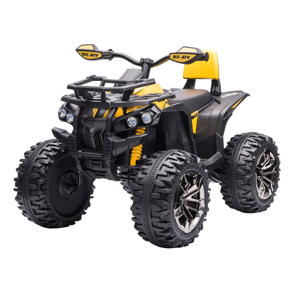 Easycomfort Quad per Bambini Elettrico 12V with Fari e Batteria Ricaricabile, Età 3-5 Anni, 100x65x73cm, Giallo