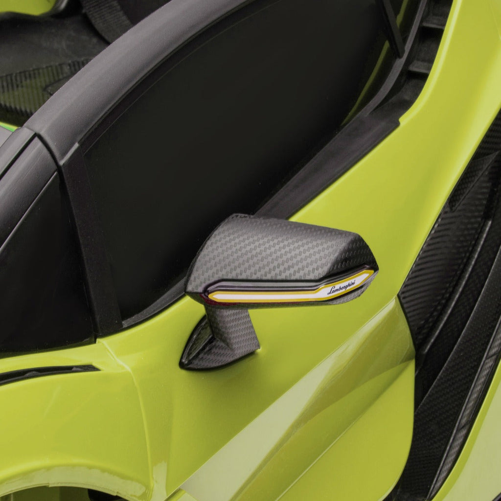 Easycomfort Lamborghini Macchina Elettrica per Bambini 12V with Fari e Musica, Telecomando e Velocità 3-5km/h, Età 3-5 Anni, 108x62x40cm, Verde