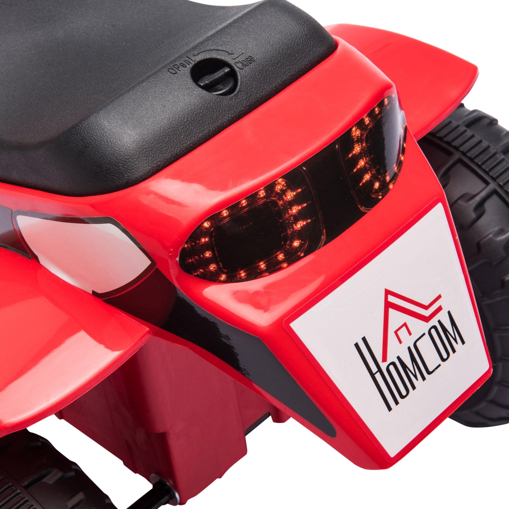 Easycomfort Moto Elettrica per Bambini a 3 Ruote with Luci e Suoni, Batteria Ricaricabile 6V, Velocità 2 km/h, per Bimbi da 18-36 Mesi, 72x57x56cm Rossa