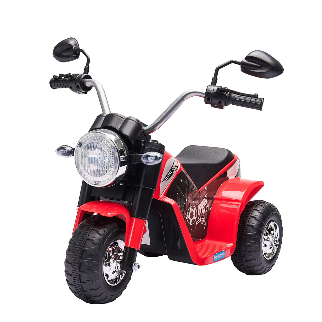 Easycomfort Moto Elettrica per Bambini a 3 Ruote with Luci e Suoni, Batteria Ricaricabile 6V, Velocità 2 km/h, per Bimbi da 18-36 Mesi, 72x57x56cm Rossa