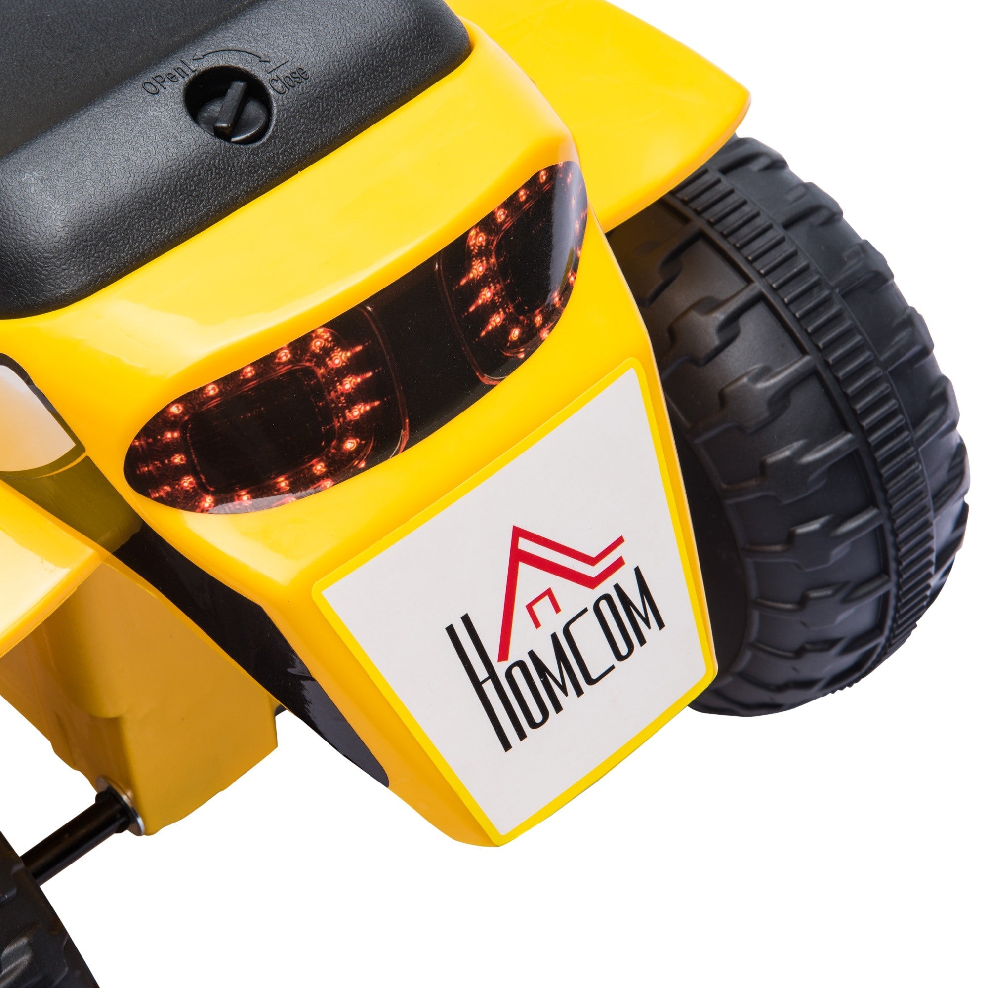Easycomfort Moto Elettrica per Bambini a 3 Ruote with Luci e Suoni, Batteria Ricaricabile 6V, Velocità 2 km/h, per Bimbi da 18-36 Mesi, 72cmx57cmx56cm Gialla