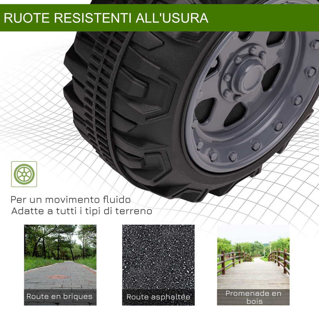 Easycomfort Quad Elettrico per Bambini 18-36 Mesi with Batteria Ricaricabile 6V e Fari, in Metallo e PP, 66x44x42 cm, Verde