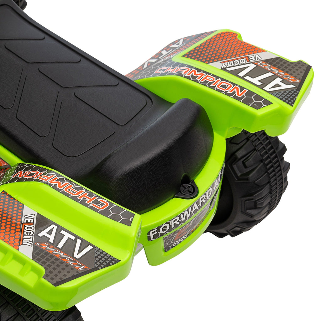 Easycomfort Quad Elettrico per Bambini 18-36 Mesi with Batteria Ricaricabile 6V e Fari, in Metallo e PP, 66x44x42 cm, Verde