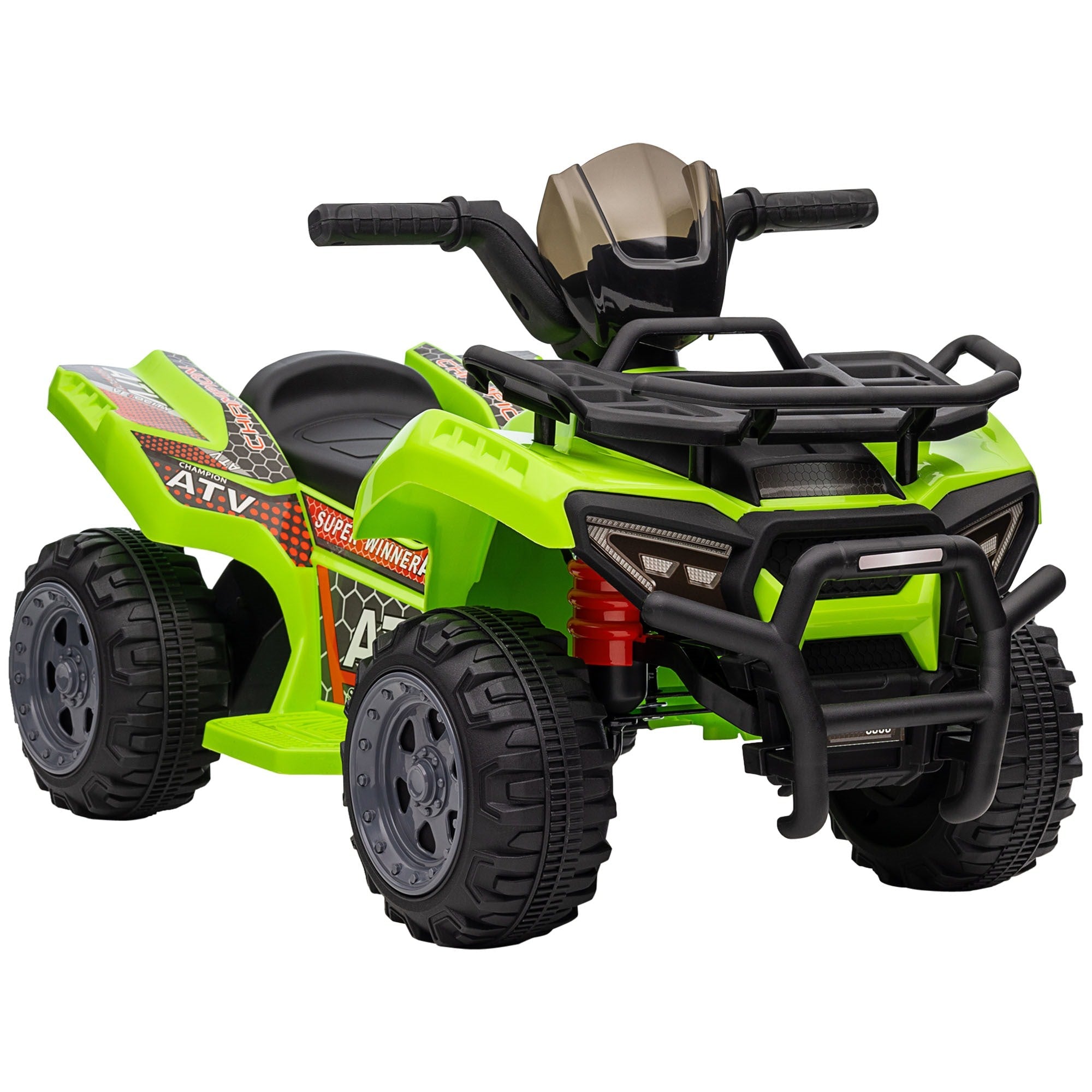 Easycomfort Quad Elettrico per Bambini 18-36 Mesi with Batteria Ricaricabile 6V e Fari, in Metallo e PP, 66x44x42 cm, Verde