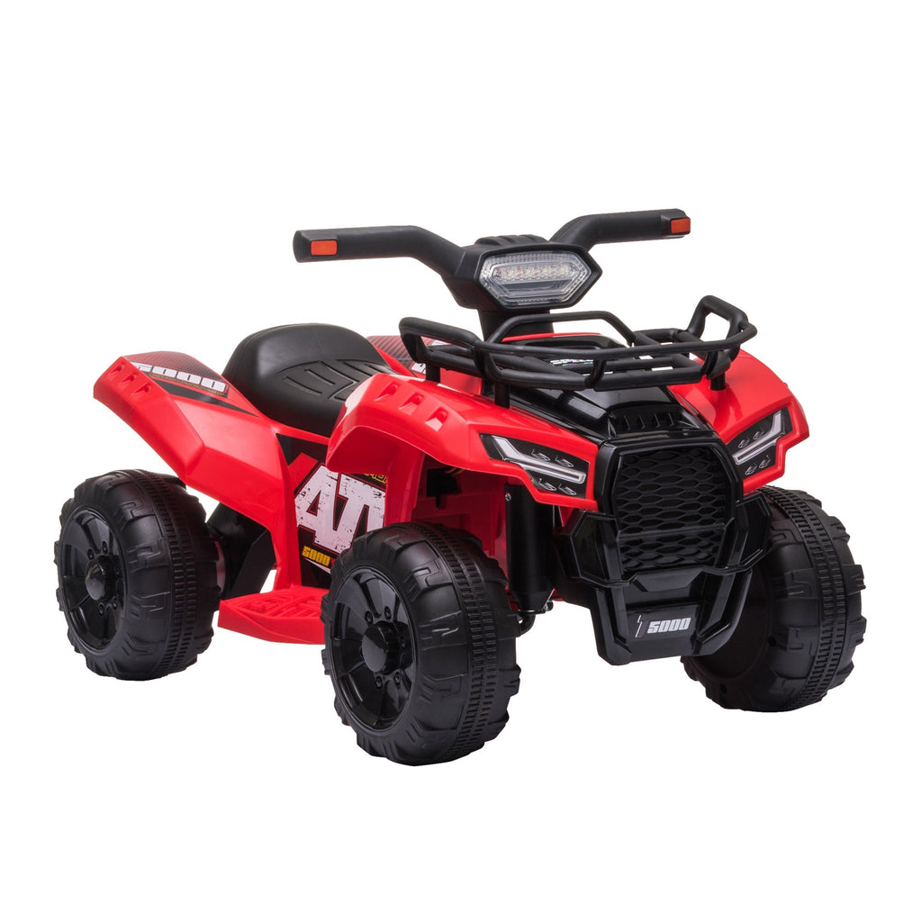 Easycomfort Quad Elettrico per Bambini with Batteria Ricaricabile 6V, Pulsante Acceleratore, Età 18-36 Mesi, 70x42x45cm, Rosso