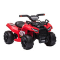 Easycomfort Quad Elettrico per Bambini with Batteria Ricaricabile 6V, Pulsante Acceleratore, Età 18-36 Mesi, 70x42x45cm, Rosso