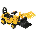 Easycomfort Escavatore per Bambini 3-4 Anni with Pinza, Pulsante per Suoni e Spazio Portaoggetti, 83x27x39 cm, Giallo e black