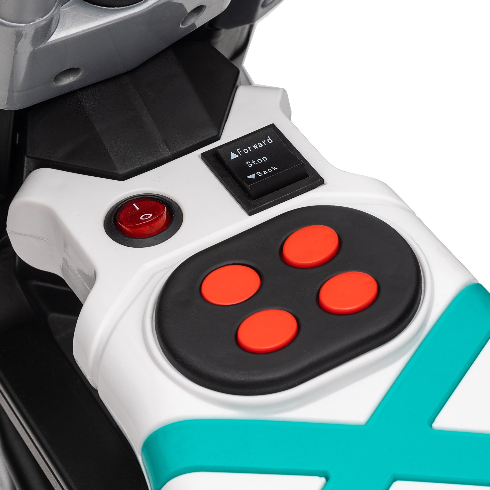 Easycomfort Moto Elettrica per Bambini 3-5 Anni in PP e Metallo with Rotelle, Clacson e Musica, 86x44x58 cm, Bianca e Nera