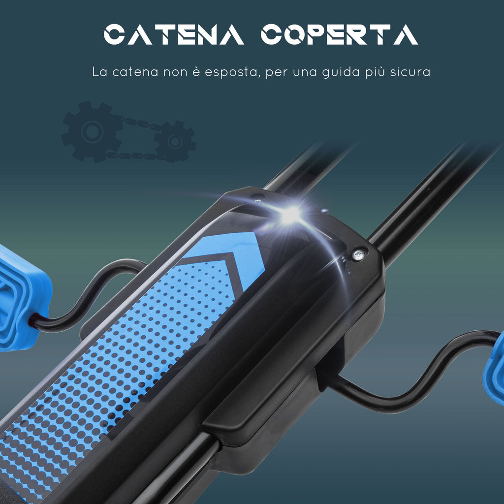 Easycomfort Go Kart a Pedali per Bambini da 5-12 Anni with Sedile Regolabile e Ruote in Gonfiabili, Blu
