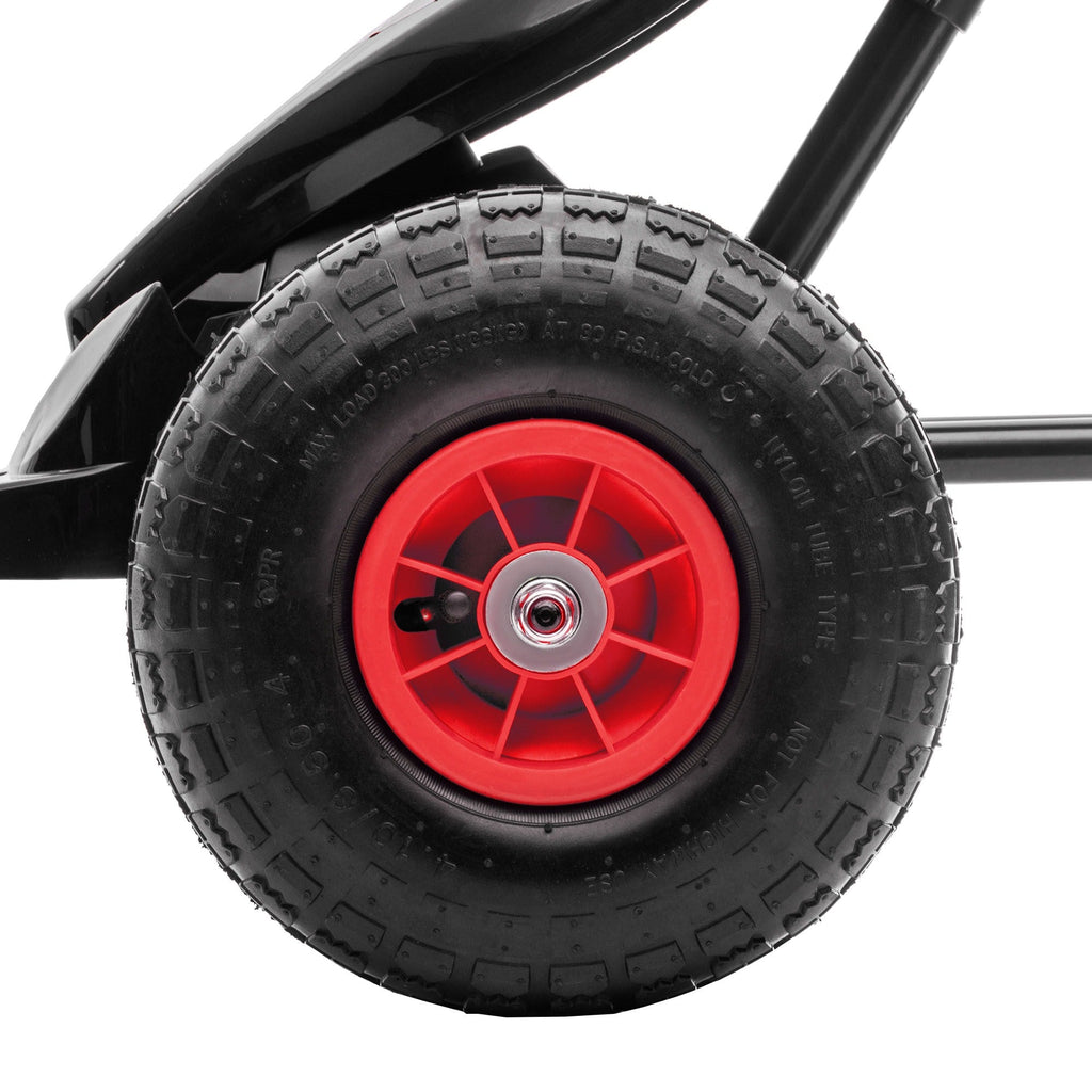 Easycomfort Go Kart a Pedali per Bambini da 5-12 Anni with Sedile Regolabile e Ruote in Gonfiabili, Rosso
