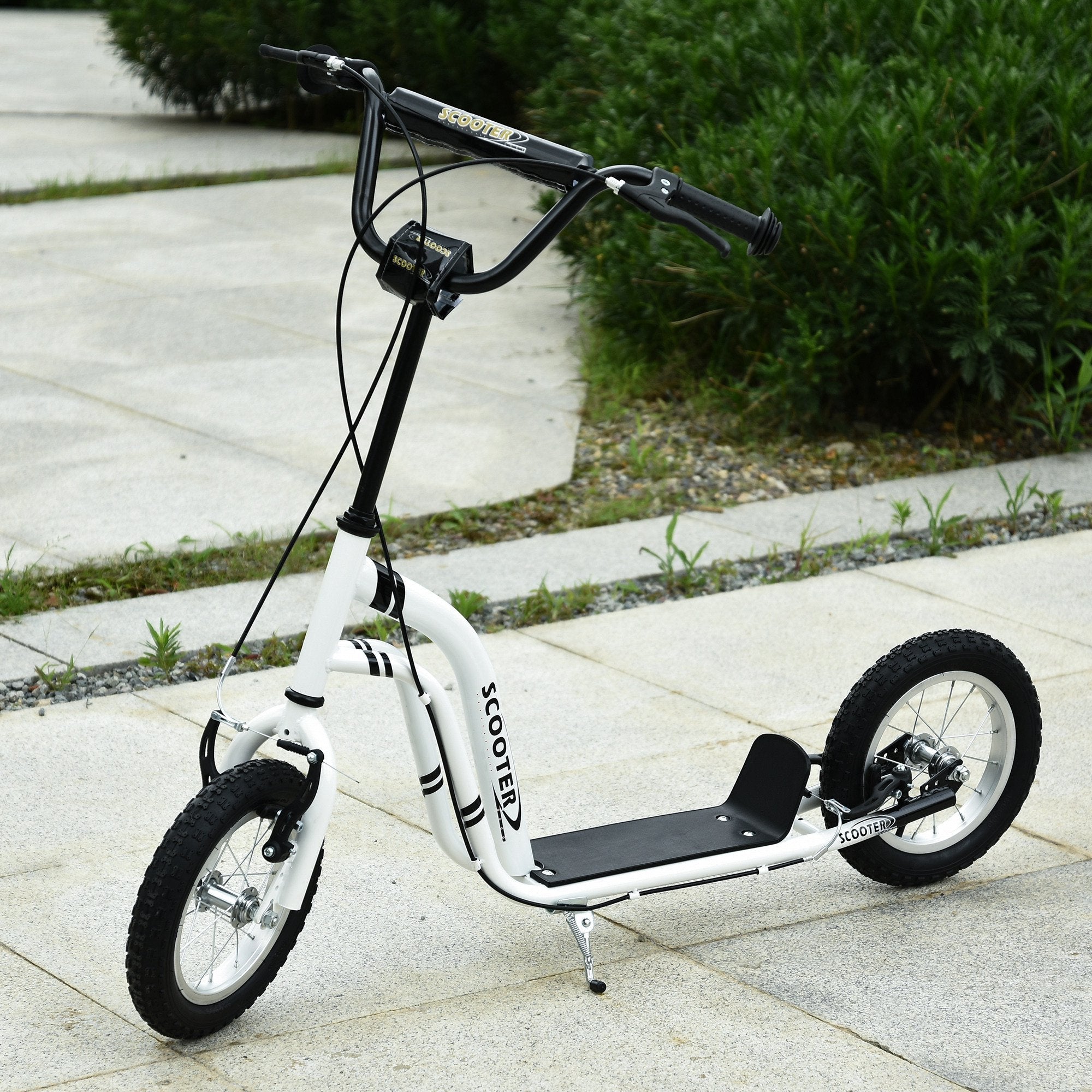EasyComfort step met verstelbaar stuur en 2 remmen - Wit