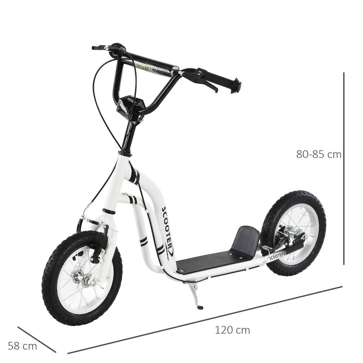 EasyComfort step met verstelbaar stuur en 2 remmen - Wit