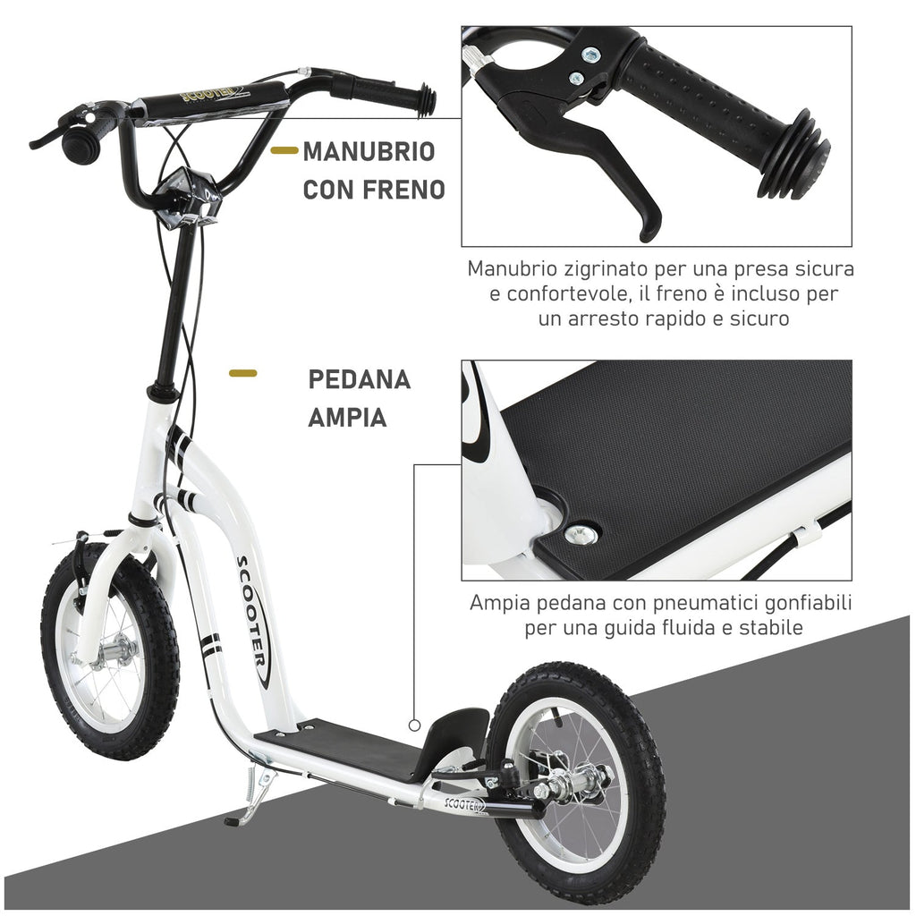 EasyComfort step met verstelbaar stuur en 2 remmen - Wit