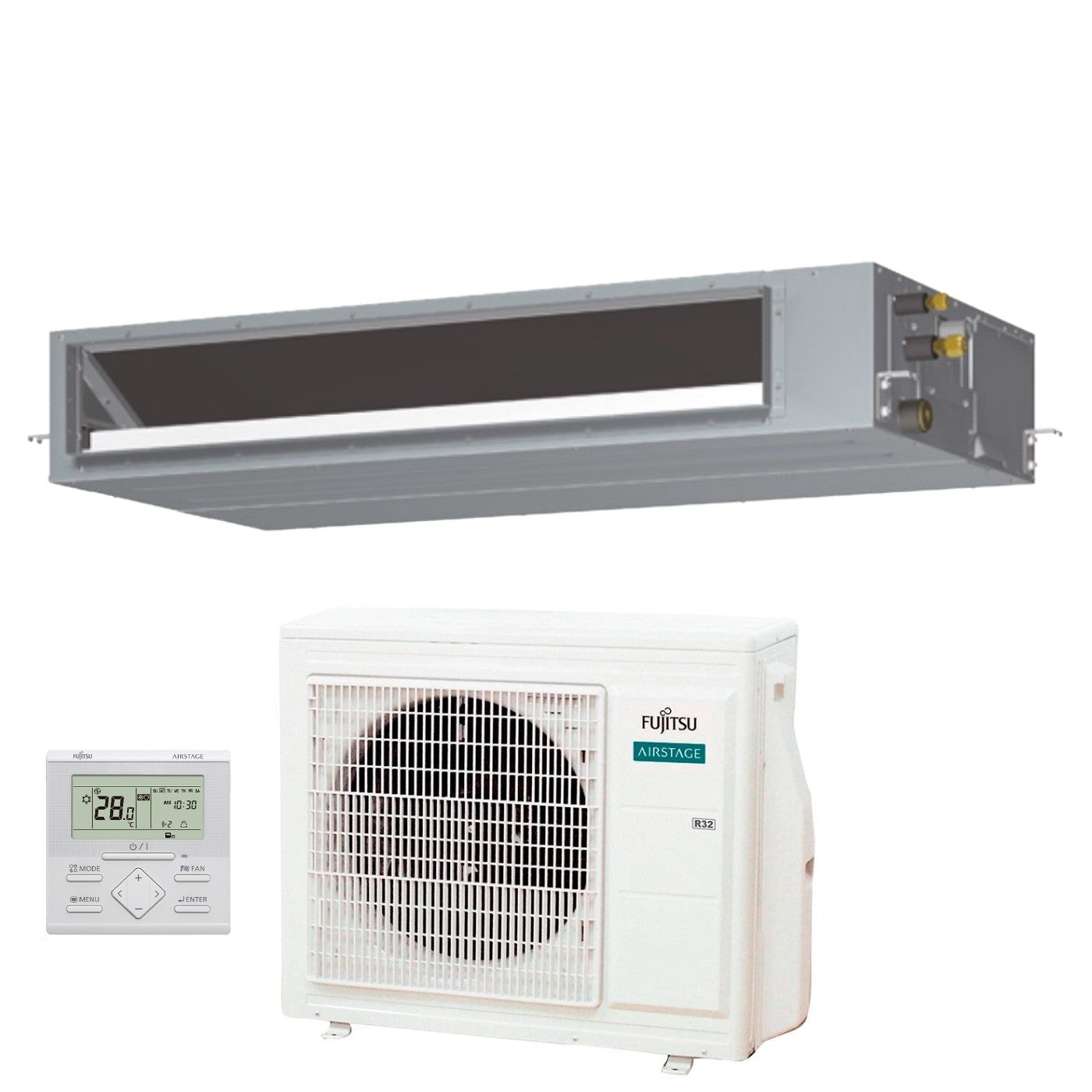 Air conditioner Fujitsu Canalizzabile series KMTAP 24000 Btu ARXH24KMTAP R-32 optional Wi-Fi
