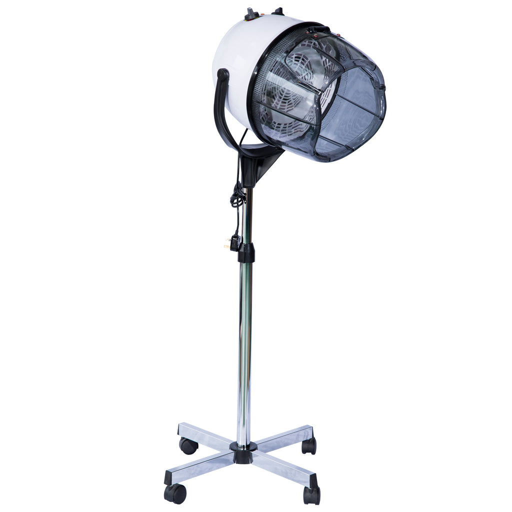 Easycomfort Casco Asciugacapelli Professionale Portatile with Ruote Girevoli, Altezza e Temperatura Regolabili Timer 60 Minuti, 65x65x115-165cm
