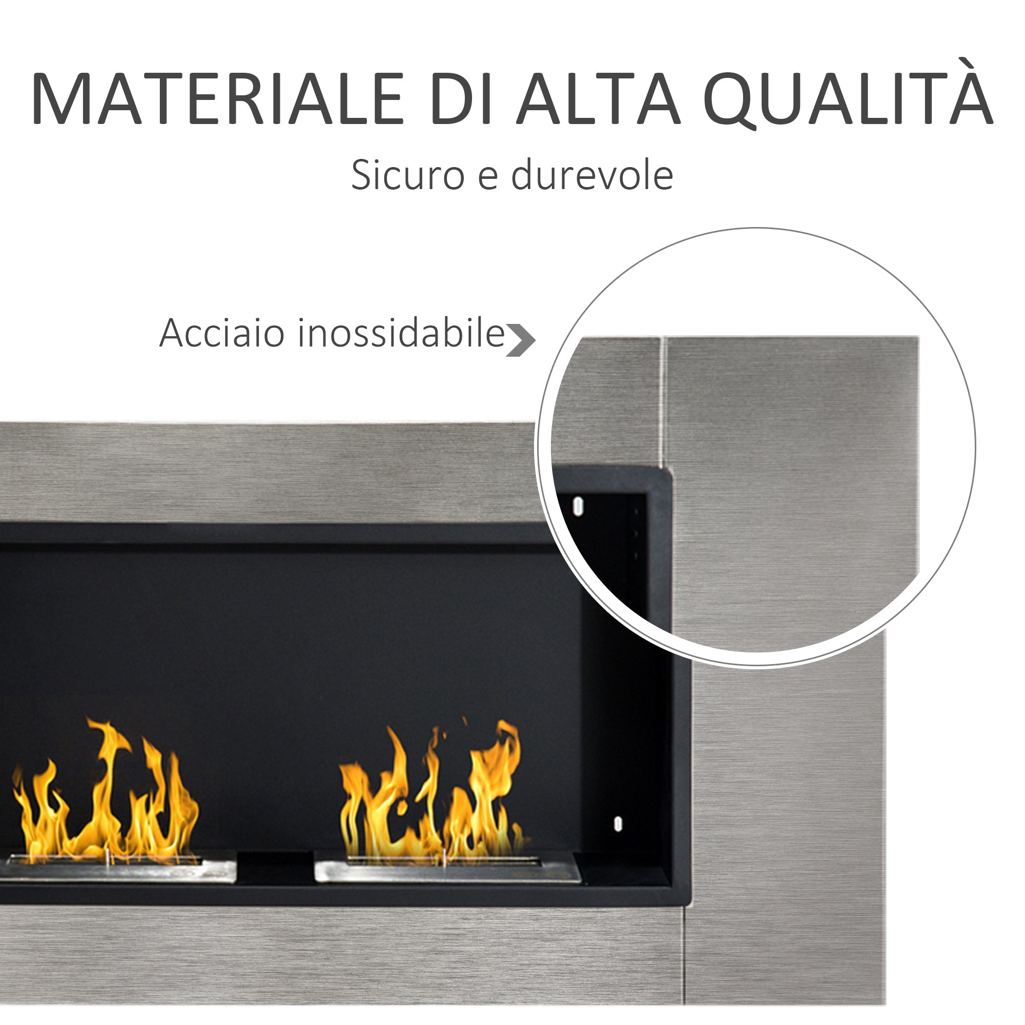 EasyComfort bio-ethanol wandhaard 2 branders 3 L 4400 W 110 x 54 x 14.5 cm