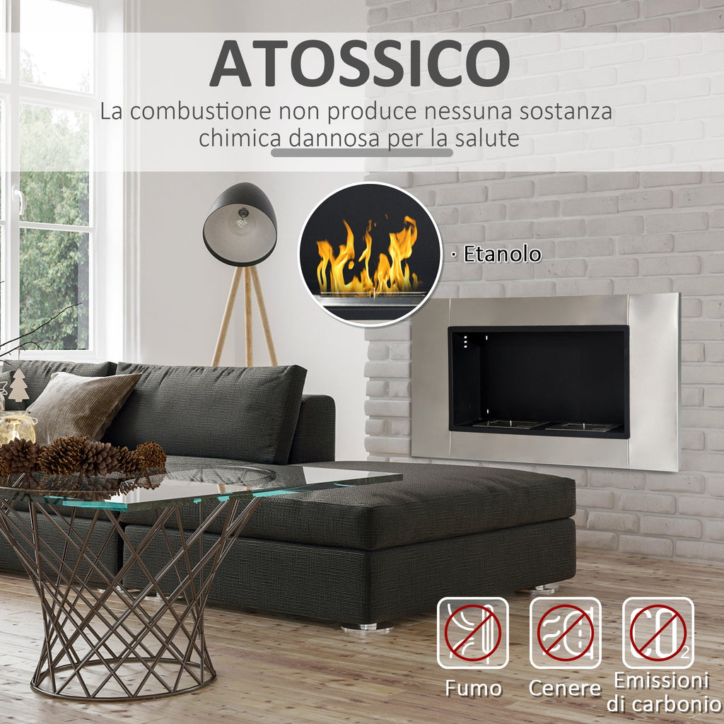 EasyComfort bio-ethanol wandhaard 2 branders 3 L 4400 W 110 x 54 x 14.5 cm