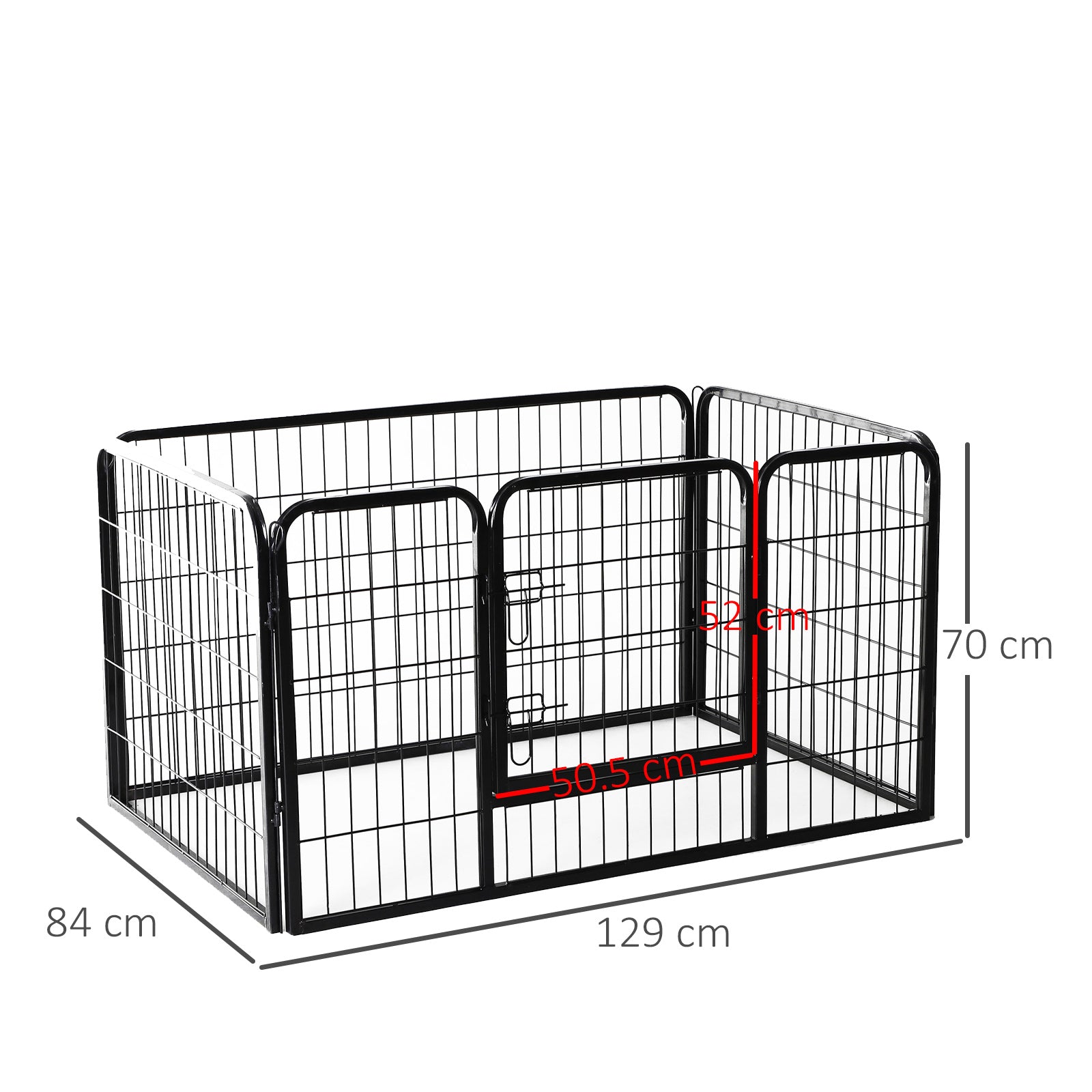 EASYCOMFORT Puppy fence, Animal fence, 125x80x70