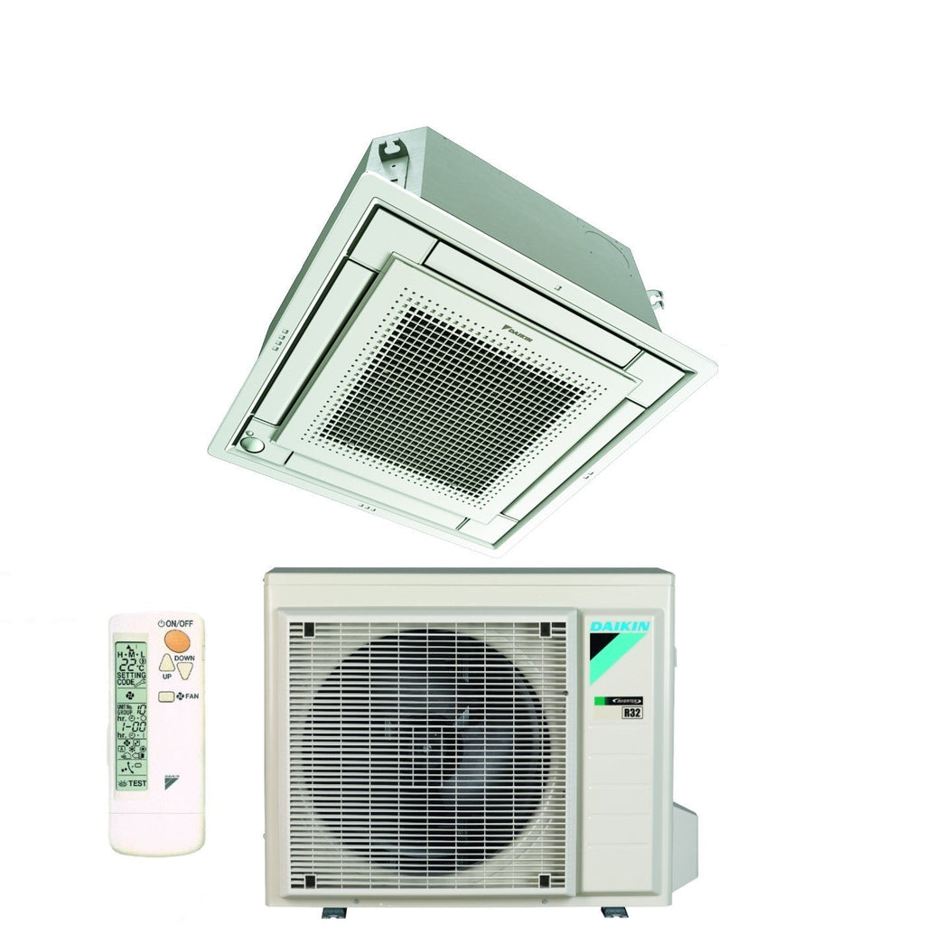 Daikin Fully Flat Cassette Air Conditioner 18000 BTU FFA50A9 R-32 Wi-Fi Optional with White Grille Included Class A+/A - Italian Warranty