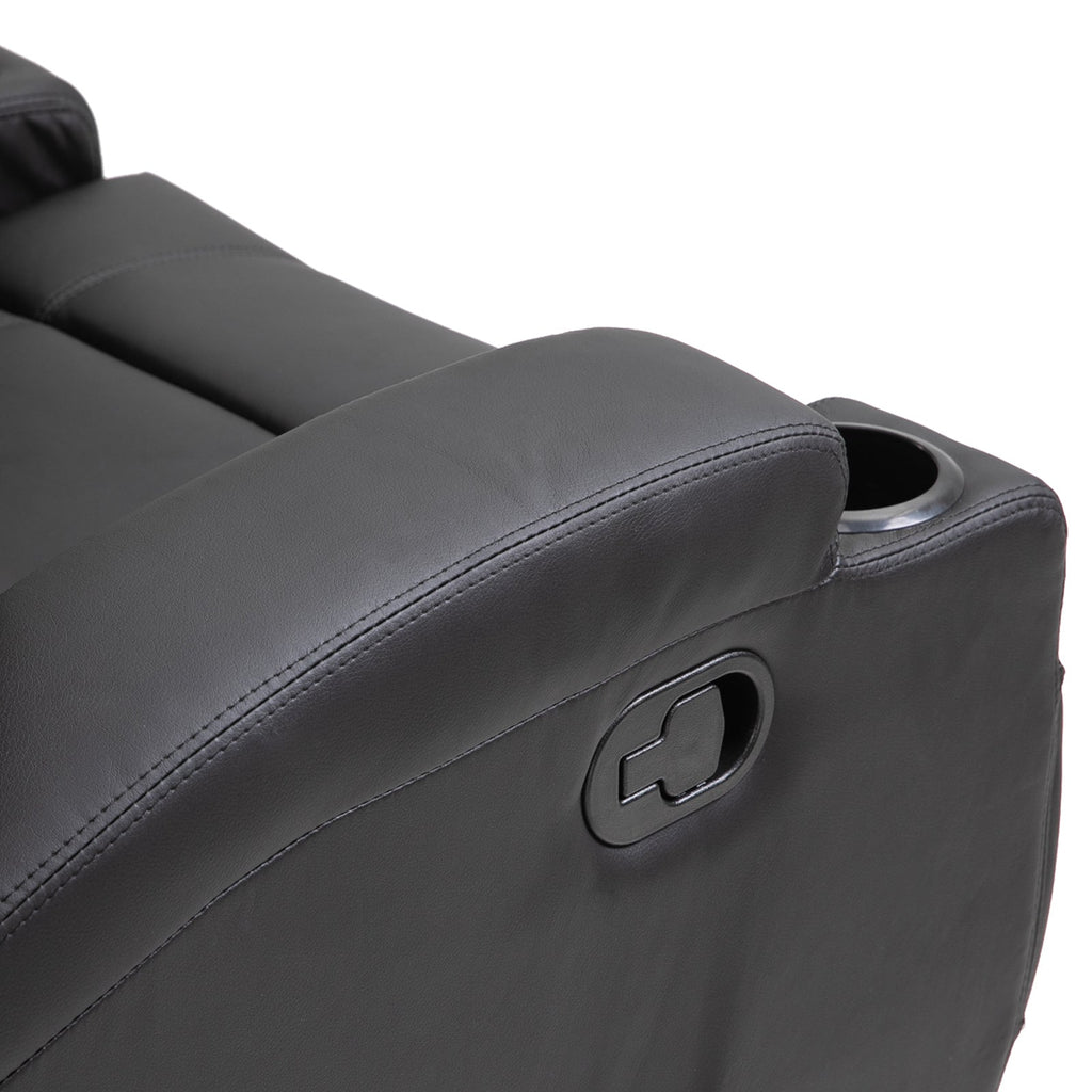 Easycomfort Poltrona Relax Massaggiante with 8 Punti, 5 Modalità e 2 Intensità, Reclinabile with Poggiapiedi e Girevole, 84x92x109cm, black
