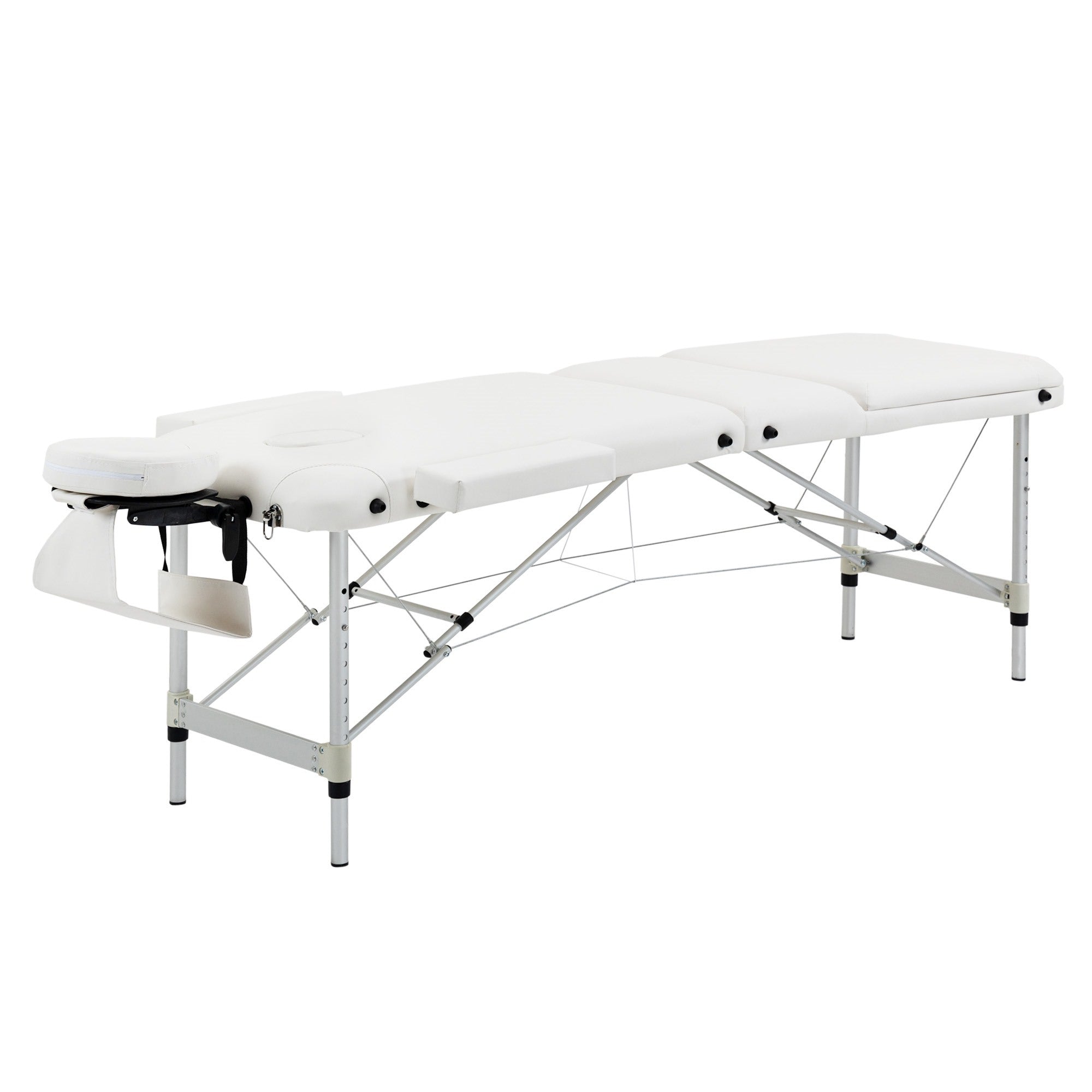 EasyComfort opvouwbare massagetafel aluminium wit