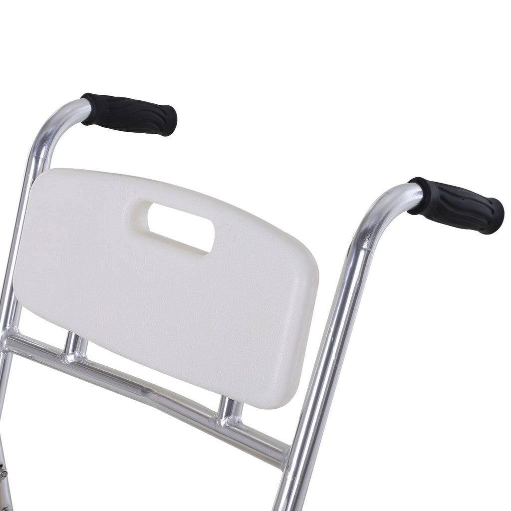 Easycomfort Sedia a Rotelle Impermeabile with WC Seduta in Ecopelle, 4 Ruote, Vaso Rimovibile per Anziani/Disabili, 84x54x96cm
