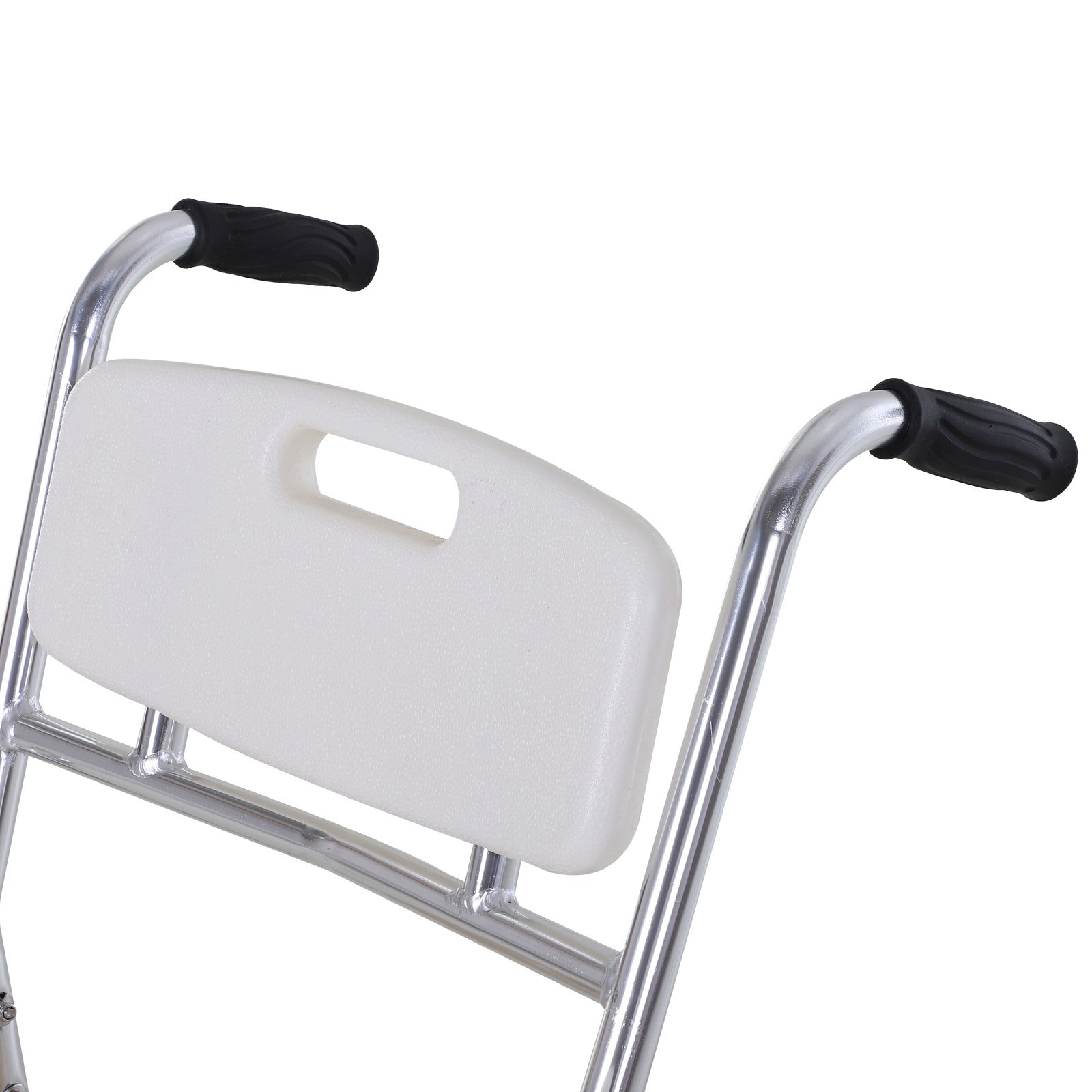 Easycomfort Sedia a Rotelle Impermeabile with WC Seduta in Ecopelle, 4 Ruote, Vaso Rimovibile per Anziani/Disabili, 84x54x96cm