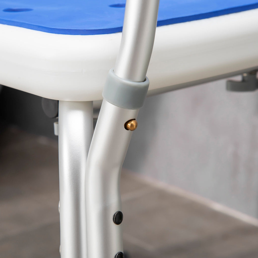 Easycomfort Sedia per Doccia with Imbottitura e Altezza Regolabile, Braccioli e Piedini a Ventosa