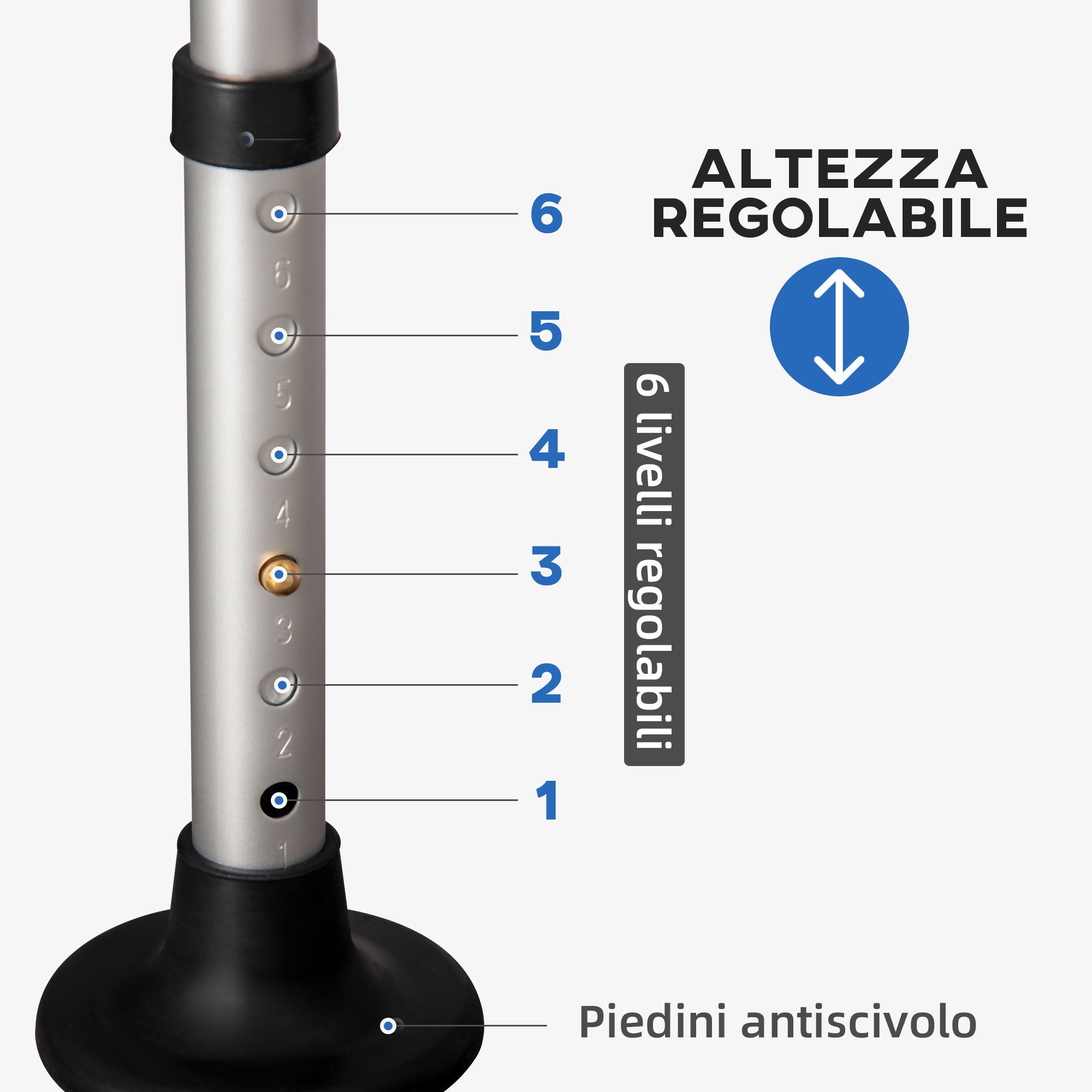 Easycomfort Sedia per doccia per Anziani, Disabili e Donne Incinte Imbottita with forma a U, 54x52x70-82cm, white
