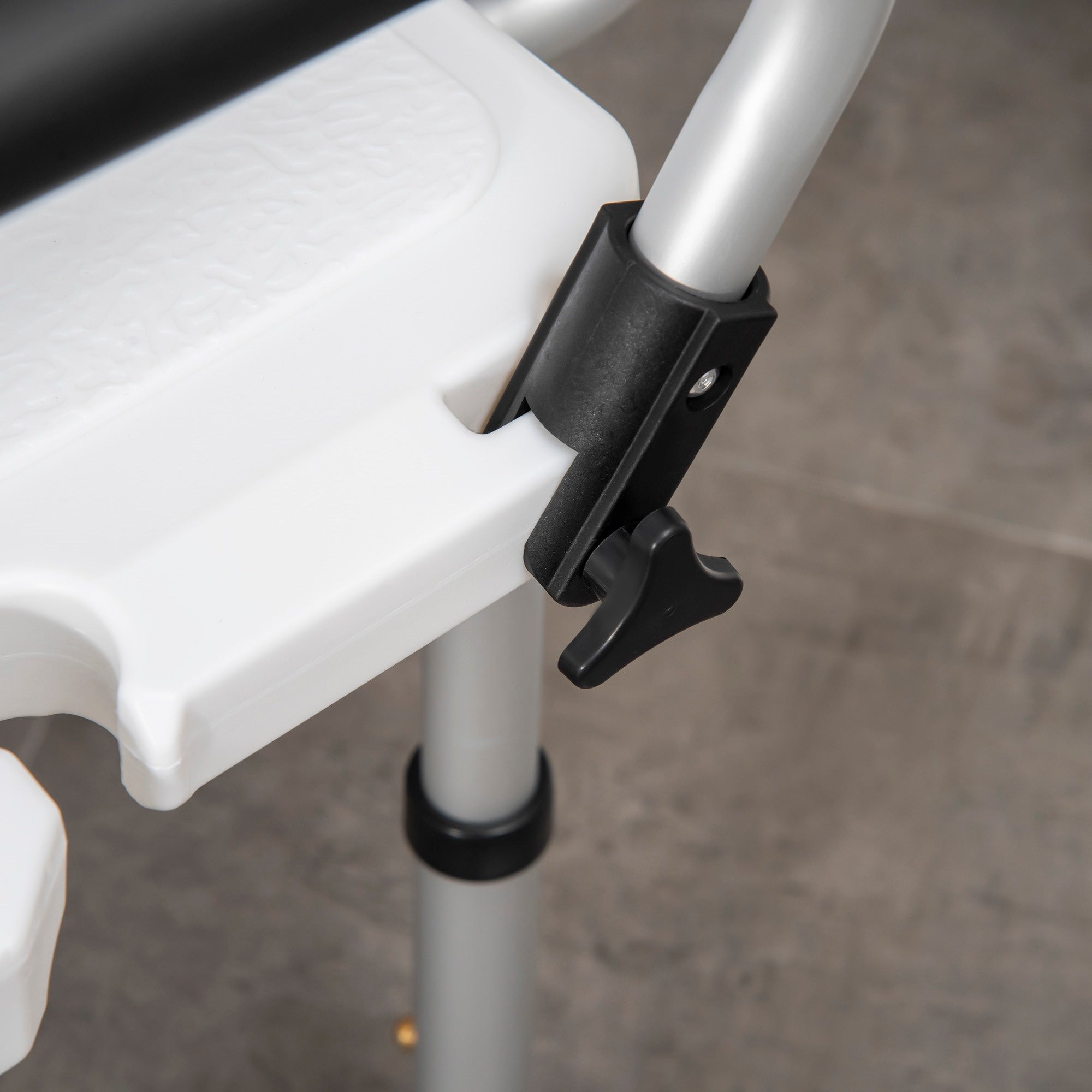 Easycomfort Sedia per doccia per Anziani, Disabili e Donne Incinte Imbottita with forma a U, 54x52x70-82cm, white