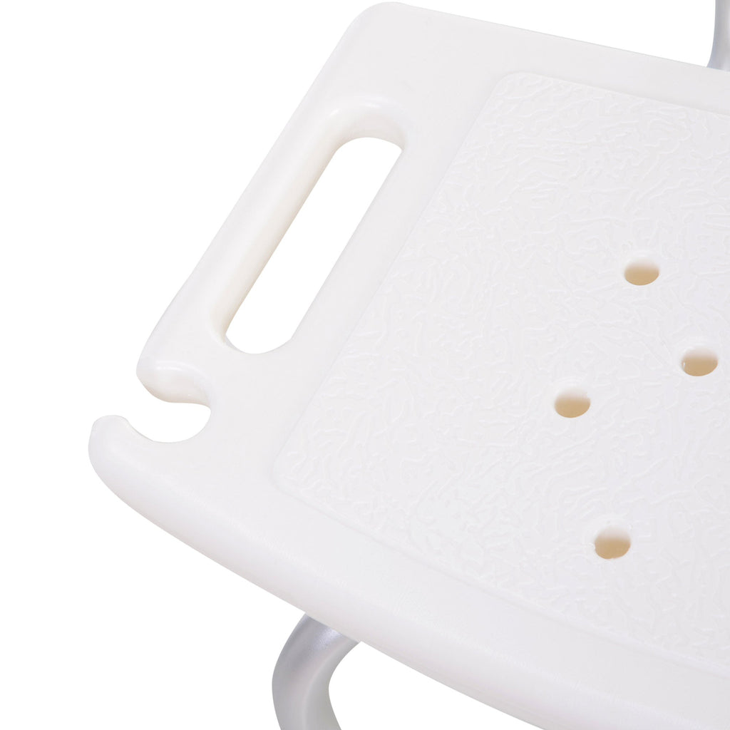 Easycomfort Sedile da doccia with schienale Ausilio da vasca, Sedia Doccia Altezza Regolabile 8 Posizioni Antiscivolo
