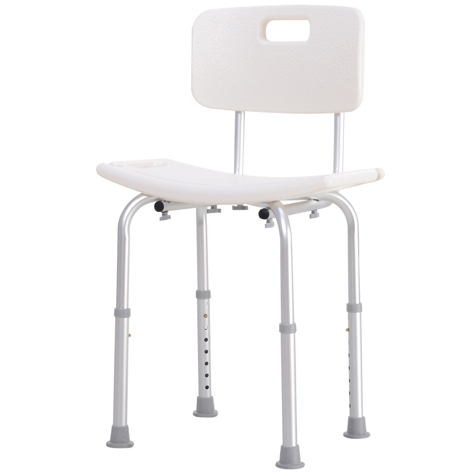 Easycomfort Sedile da doccia with schienale Ausilio da vasca, Sedia Doccia Altezza Regolabile 8 Posizioni Antiscivolo