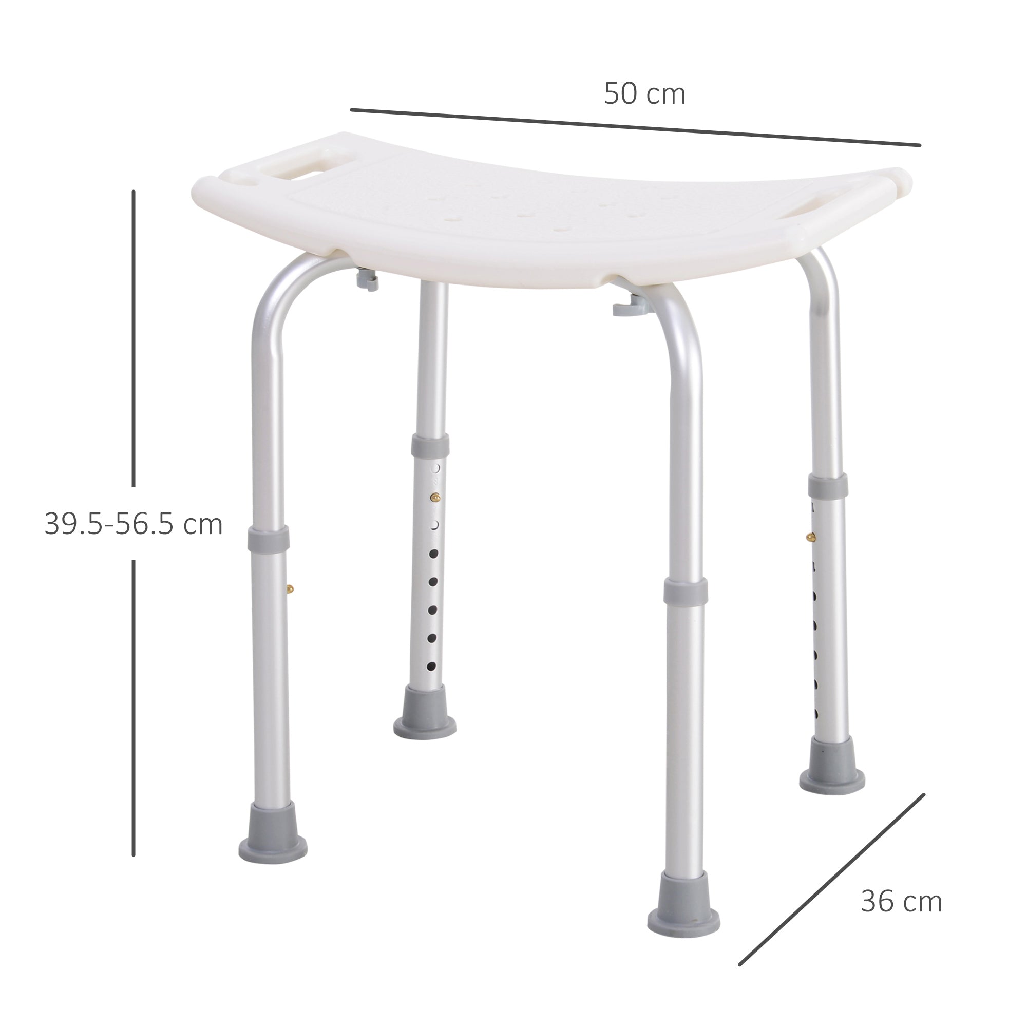 Easycomfort Sgabello Sedile Sedia per Doccia Bagno, Antiscivolo, Altezza Regolabile