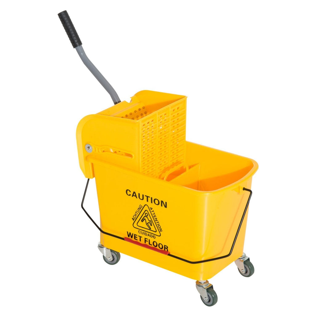 Easycomfort Carrello Secchio with Separatore Acqua e Strizzatore Rimovibile in PP, Giallo, 63 x 27 x 67cm