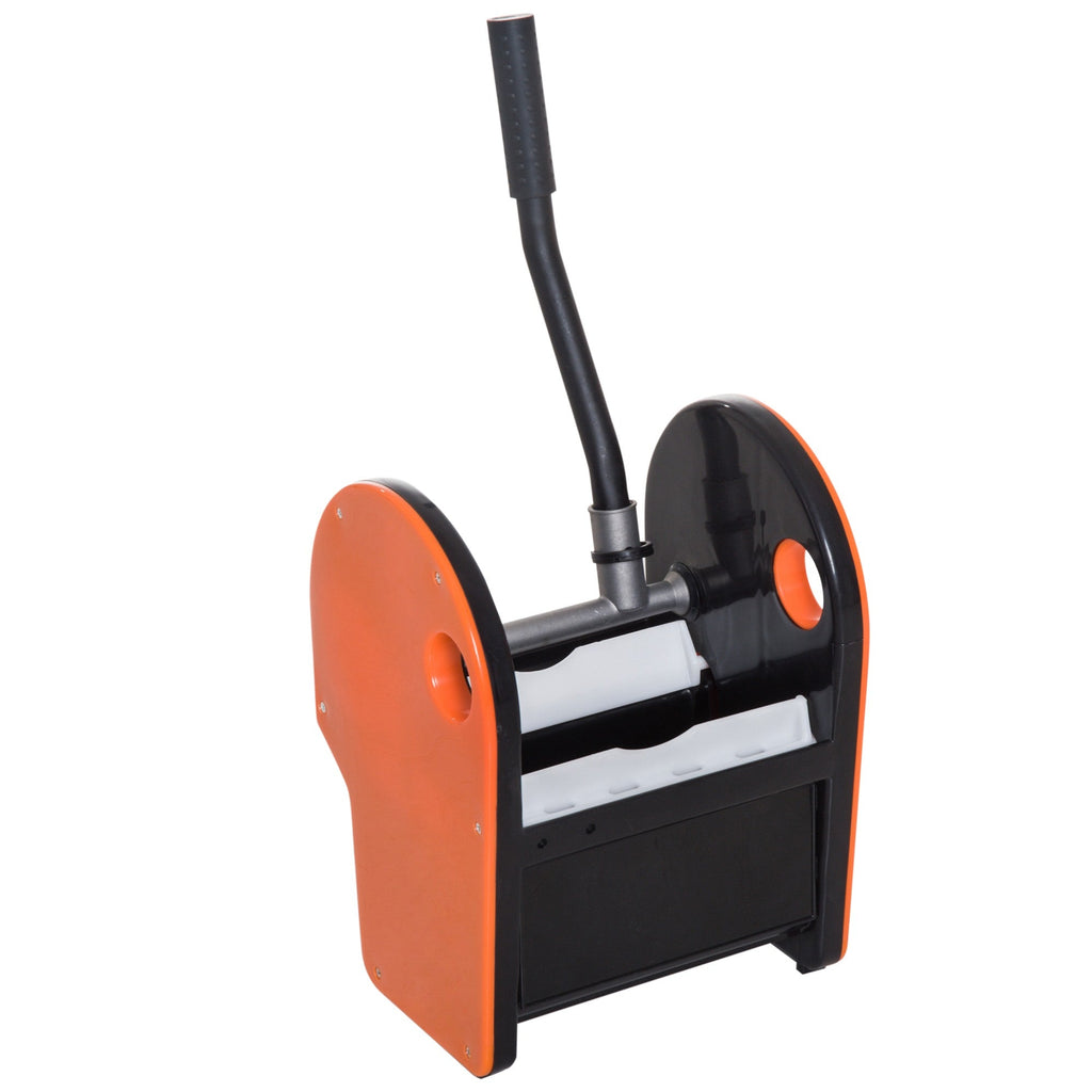 Easycomfort Carrello delle Pulizie Professionale Capacità 26L Strizzatore Rimovibile with Ruote 44 × 36 × 90cm Arancione