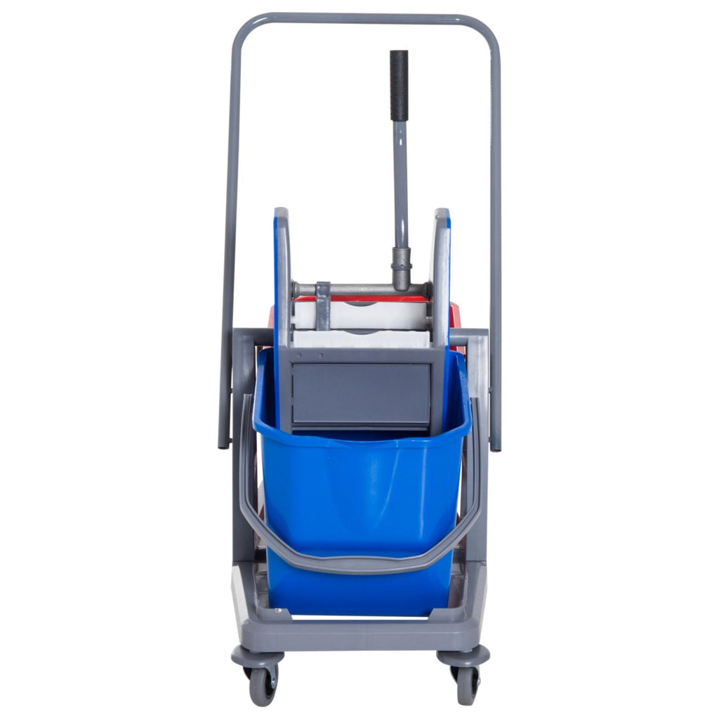 Easycomfort Carrello delle Pulizie Professionale 2 Secchi Capacità 25L Strizzatore 73 × 45 × 92cm