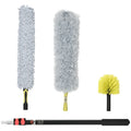 Easycomfort Kit per Pulizia della Casa with Asta, Spolverino per Ragnatele, Spolverino in Microfibra e Spolverino per Ventilatore