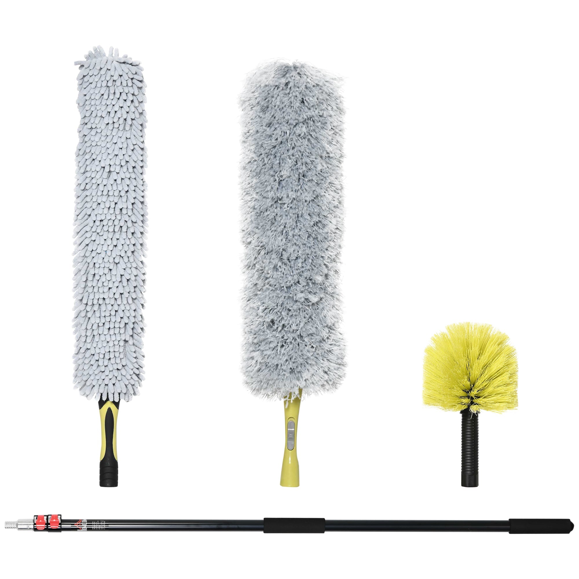 EasyComfort reinigingsset met telescopische steel en 3 borstels