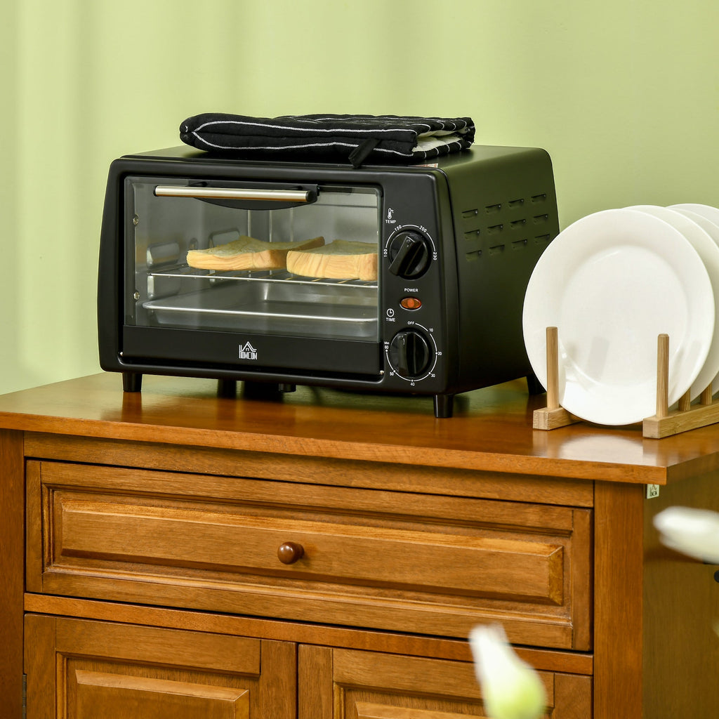 Easycomfort Fornetto Elettrico 10L da 750W with Temperatura Regolabile e Timer, 36.5x26x22 cm, black