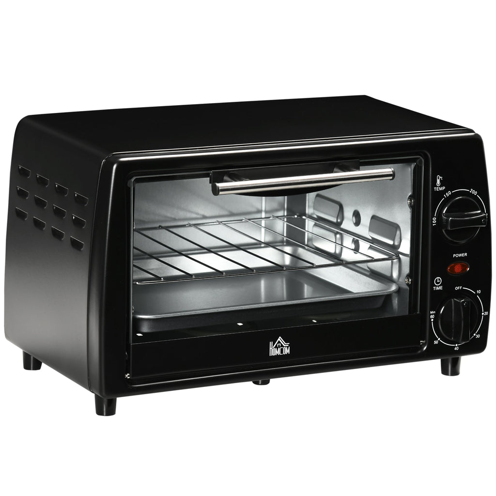 Easycomfort Fornetto Elettrico 10L da 750W with Temperatura Regolabile e Timer, 36.5x26x22 cm, black