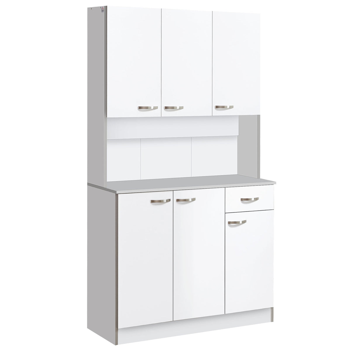 EasyComfort buffetkast 101x39x180 cm wit/grijs