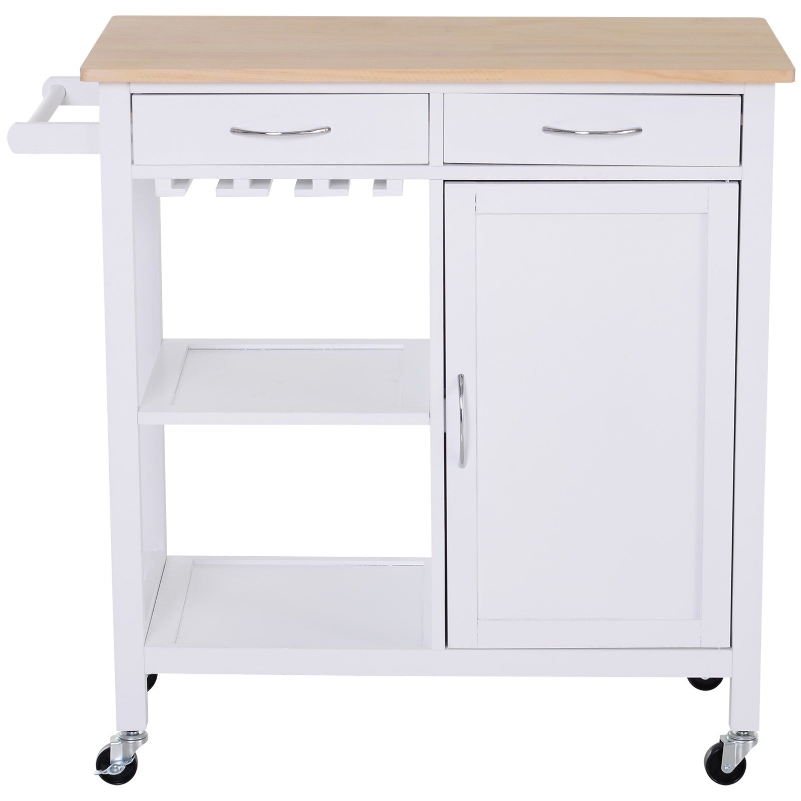 Easycomfort Carrello da Cucina Classico with Cassetti e Ruote in Legno Salvaspazio 89x40x84cm
