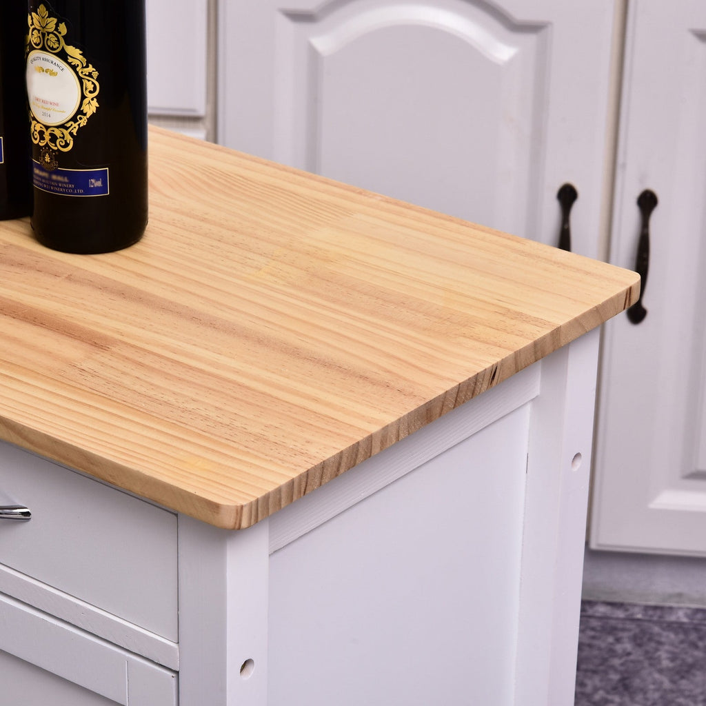 Easycomfort Carrello da Cucina Classico with Cassetti e Ruote in Legno Salvaspazio 89x40x84cm