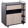 Easycomfort Carrello da Cucina Multiuso Moderno with Ruote Cassetto Anta in Legno Rovere, 76,5x40x82cm