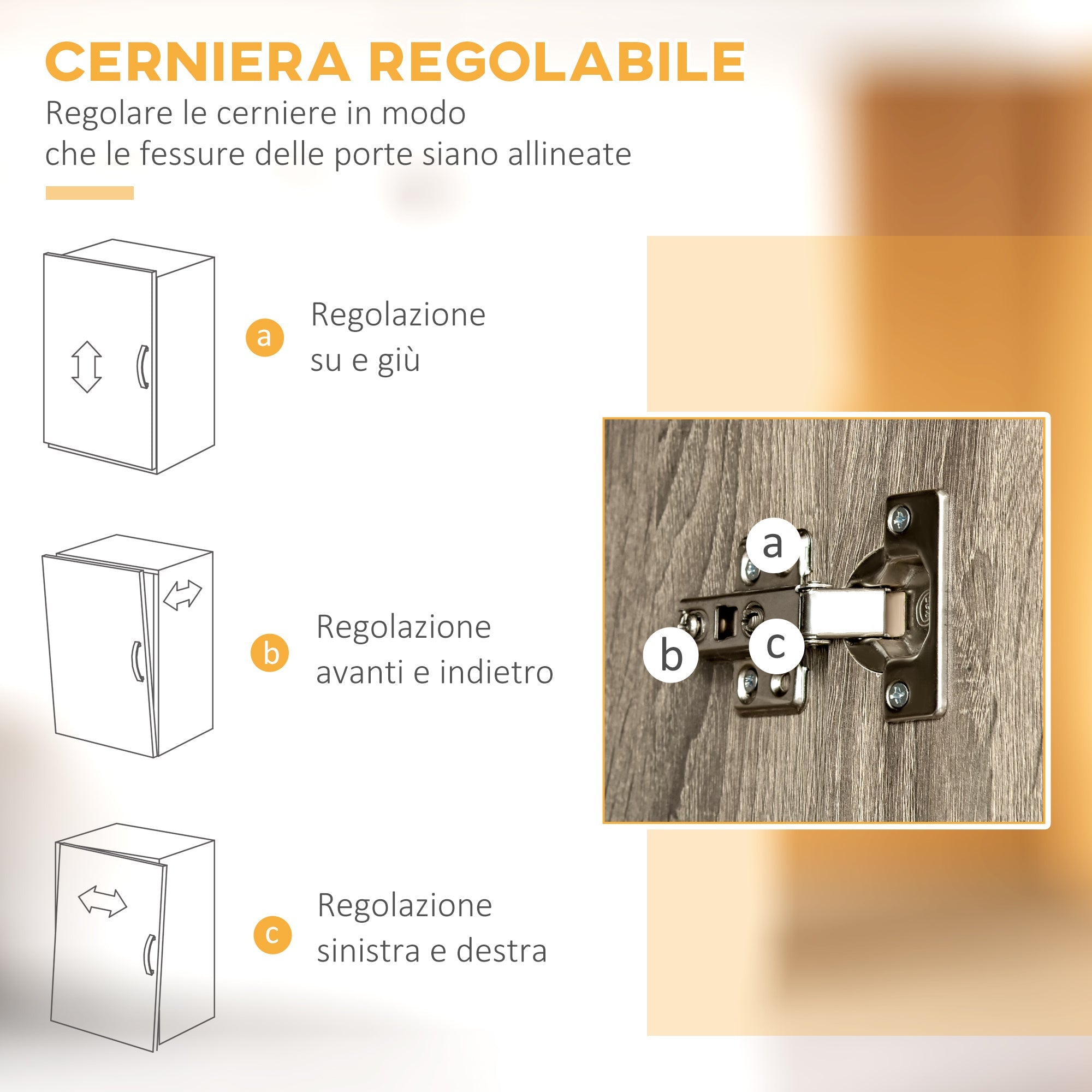 Easycomfort Credenza Moderna per Cucina o Sala da Pranzo, Mobile Buffet with Armadietti e Cassetti in Legno, Grigio, 71x41x178cm